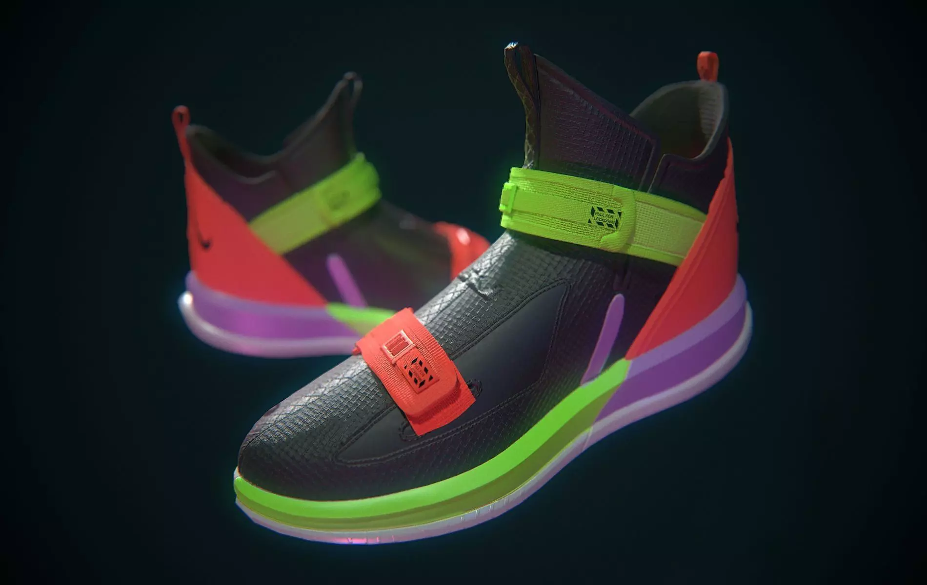 Nike Lebron Soldier XIII Low-poly 3D model_0