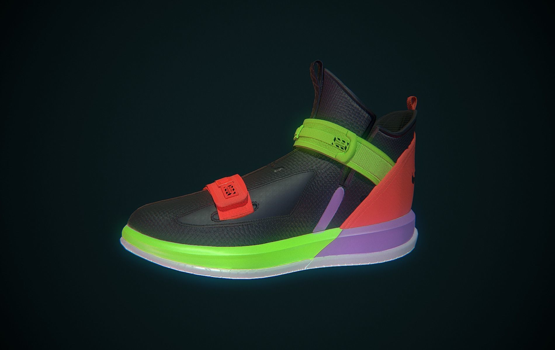 Nike Lebron Soldier XIII Low-poly 3D model_6