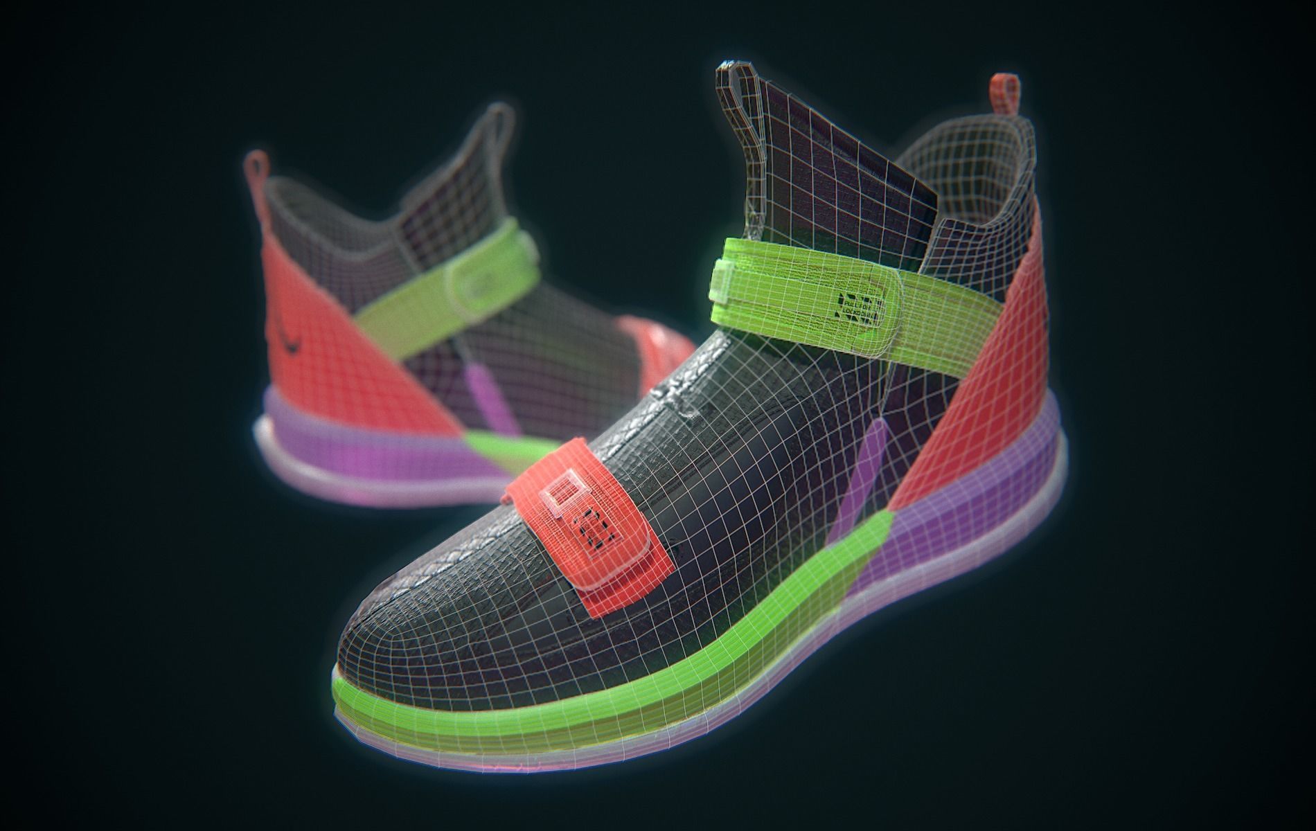 Nike Lebron Soldier XIII Low-poly 3D model_3