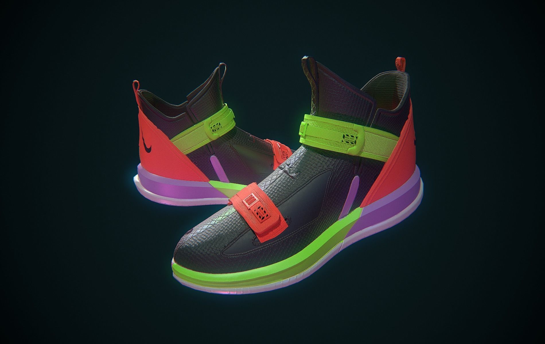 Nike Lebron Soldier XIII Low-poly 3D model_22
