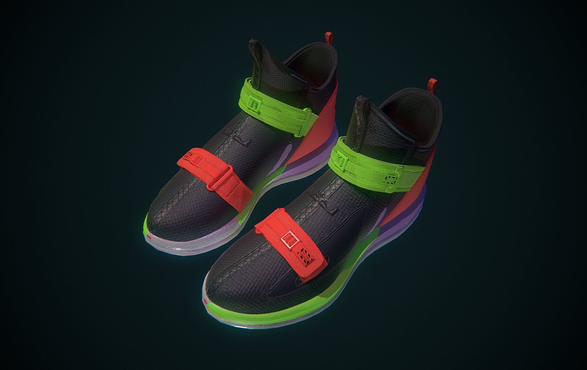 Nike Lebron Soldier XIII Low-poly 3D model_16