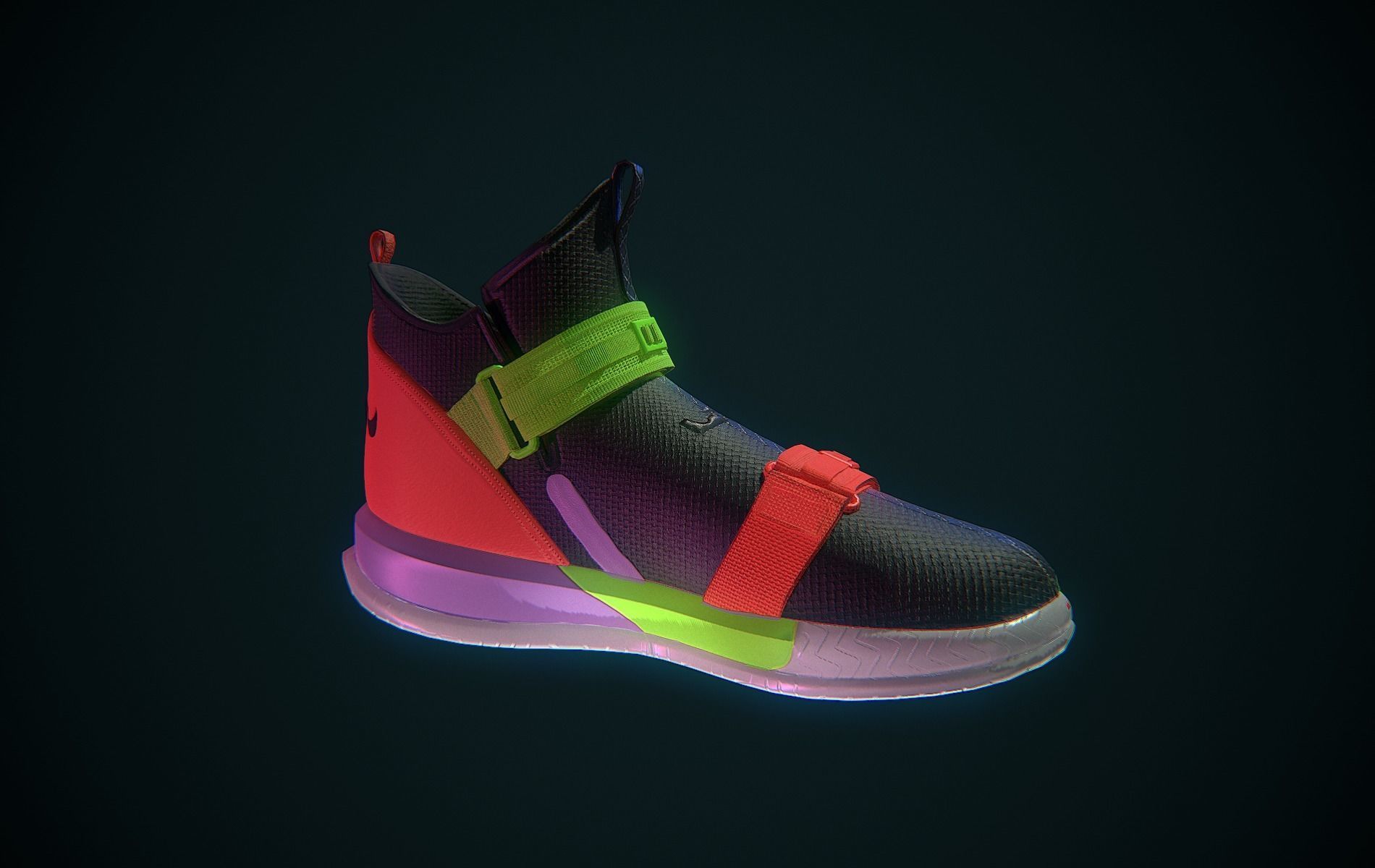 Nike Lebron Soldier XIII Low-poly 3D model_4