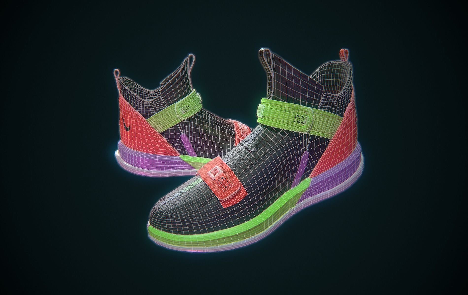 Nike Lebron Soldier XIII Low-poly 3D model_23