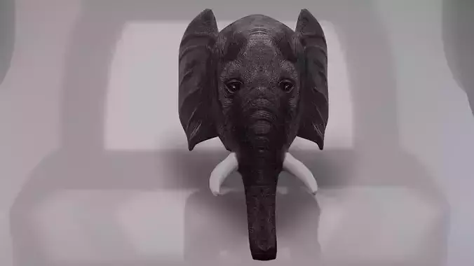 Elephant Head Mask Low-poly 3D model