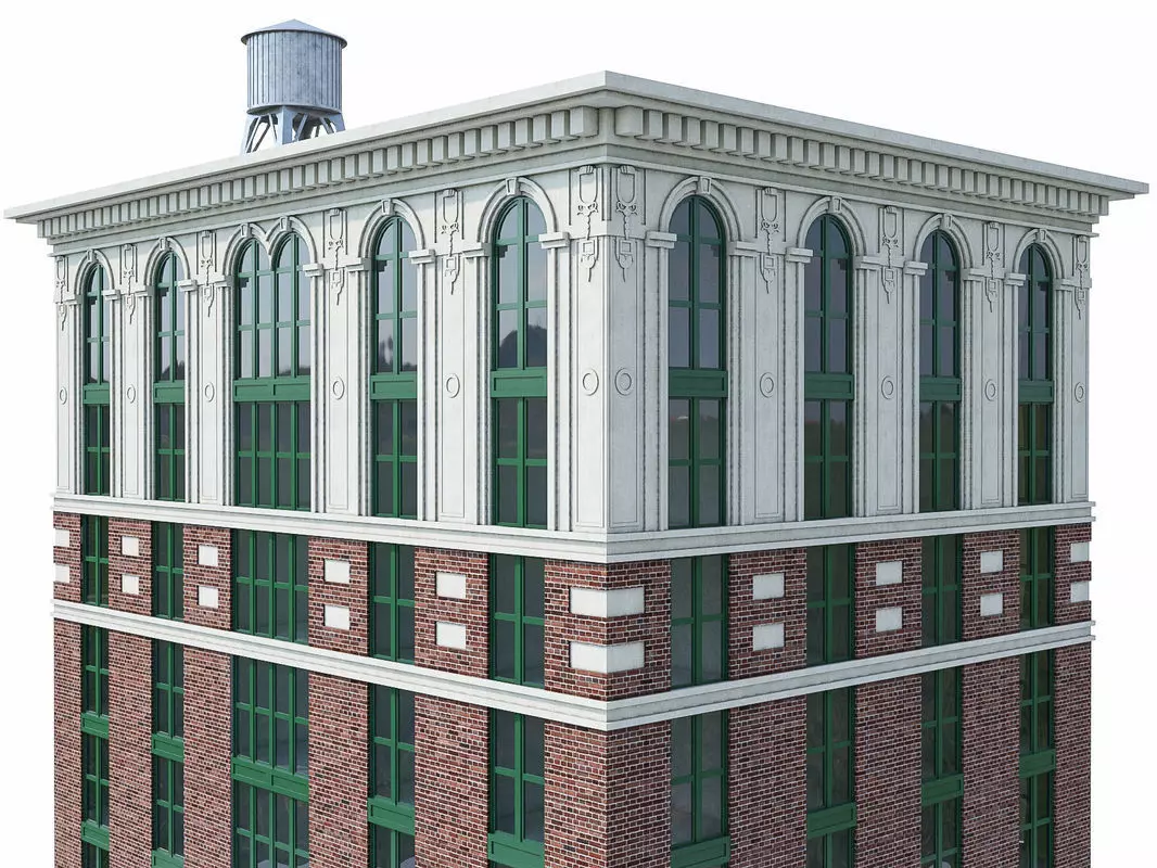New York Building Low-poly 3D model_0