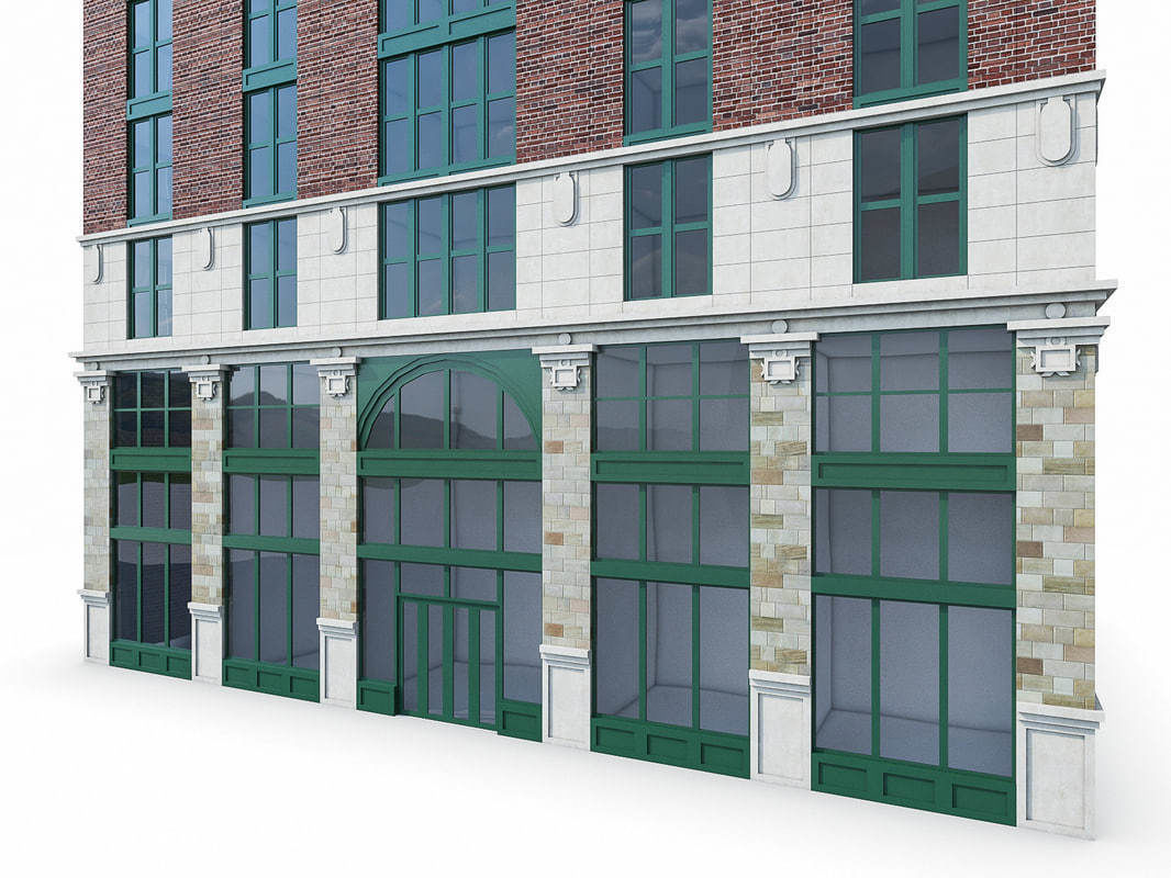 New York Building Low-poly 3D model_1