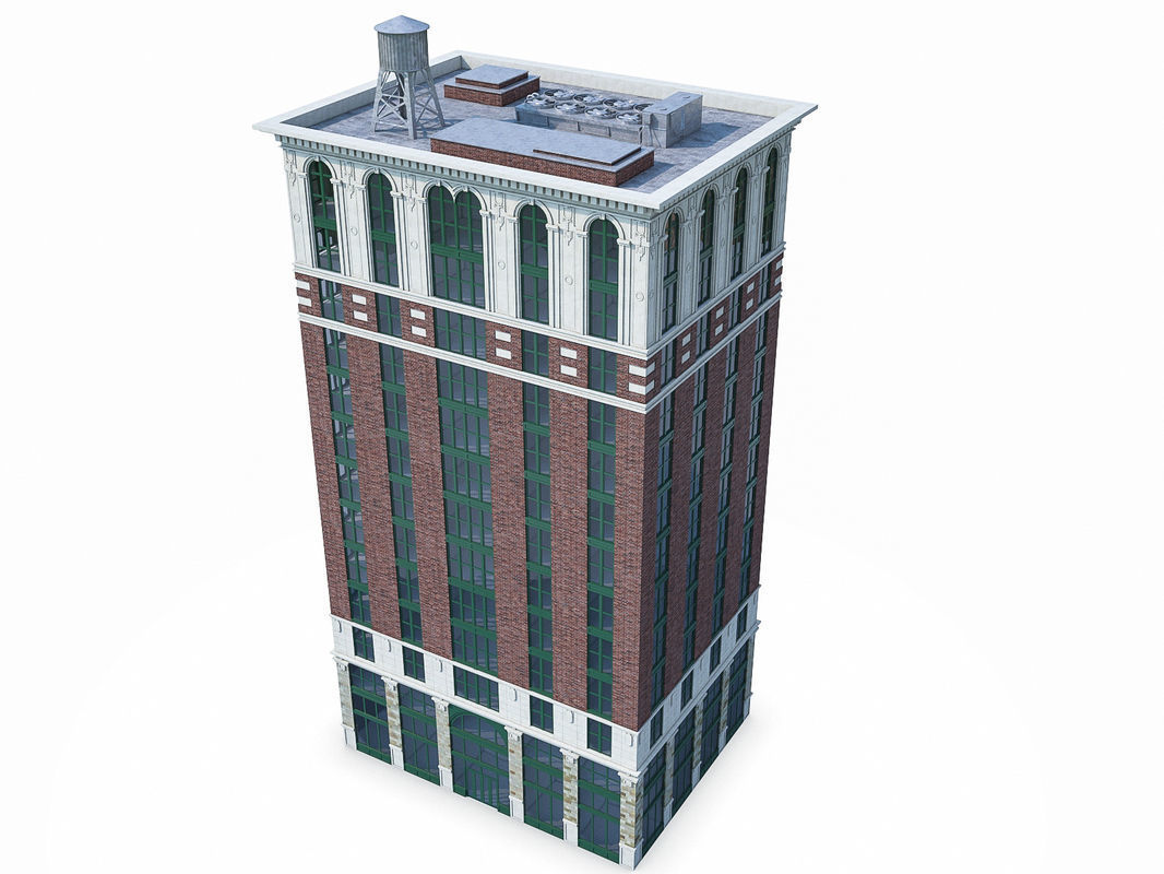New York Building Low-poly 3D model_11