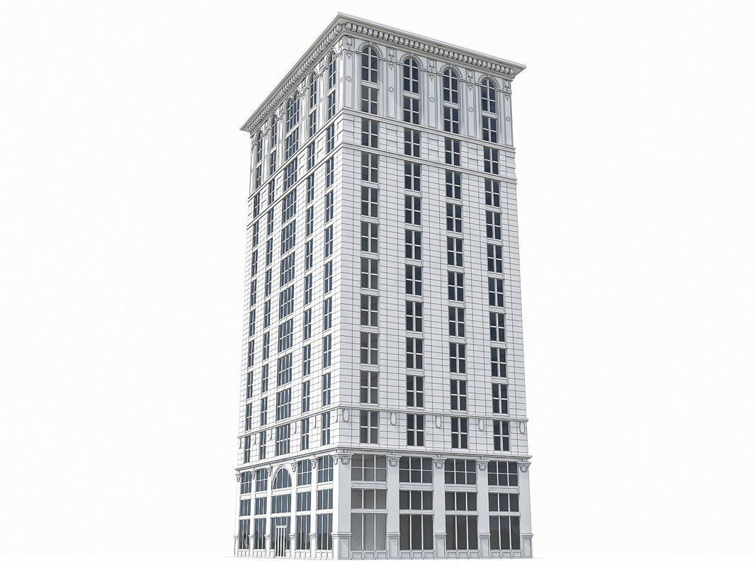 New York Building Low-poly 3D model_7