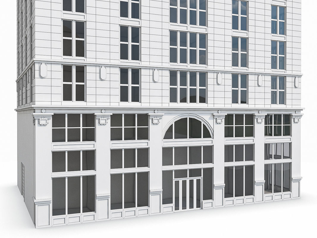 New York Building Low-poly 3D model_6