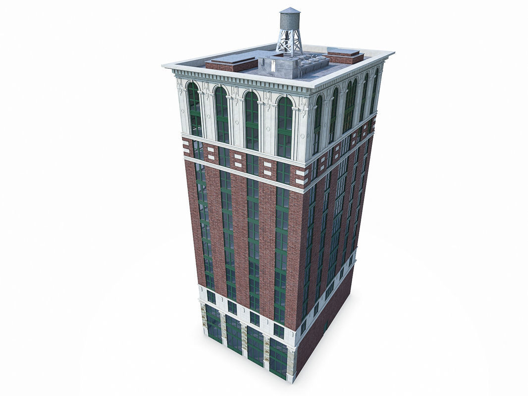 New York Building Low-poly 3D model_12