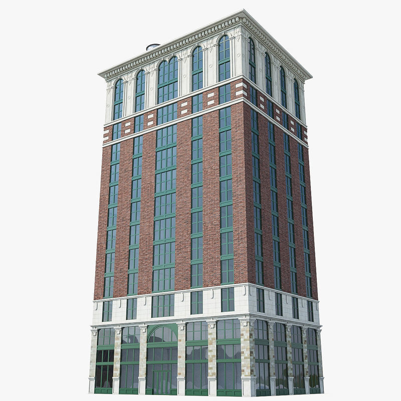 New York Building Low-poly 3D model_15