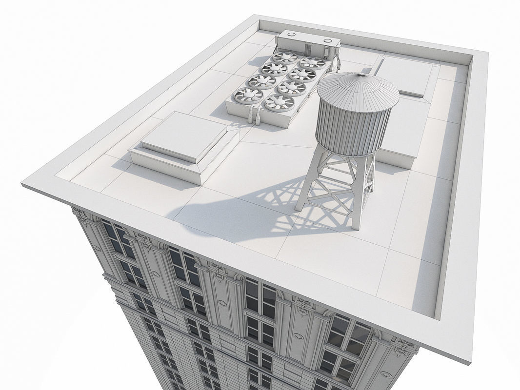 New York Building Low-poly 3D model_2