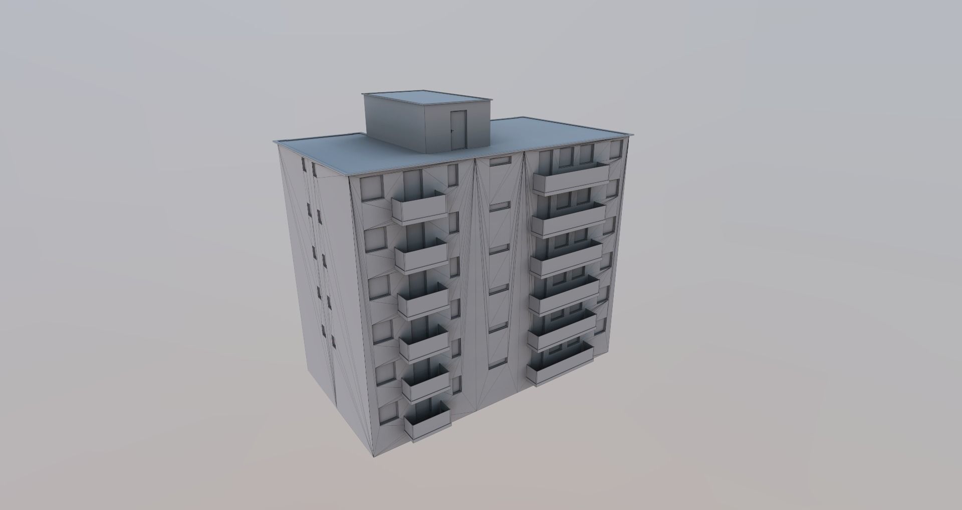 Low-Poly Background Buildings Pack Low-poly 3D model_42