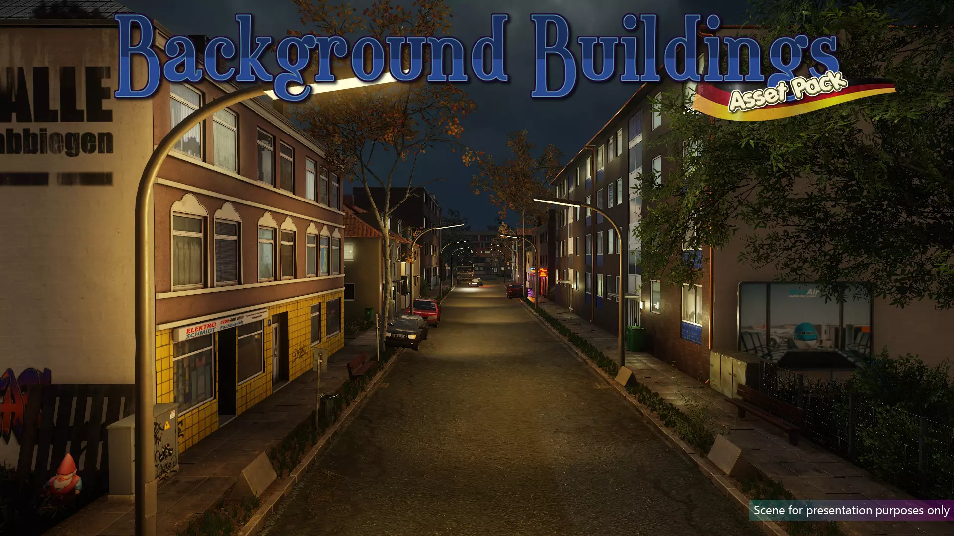 Low-Poly Background Buildings Pack Low-poly 3D model_0