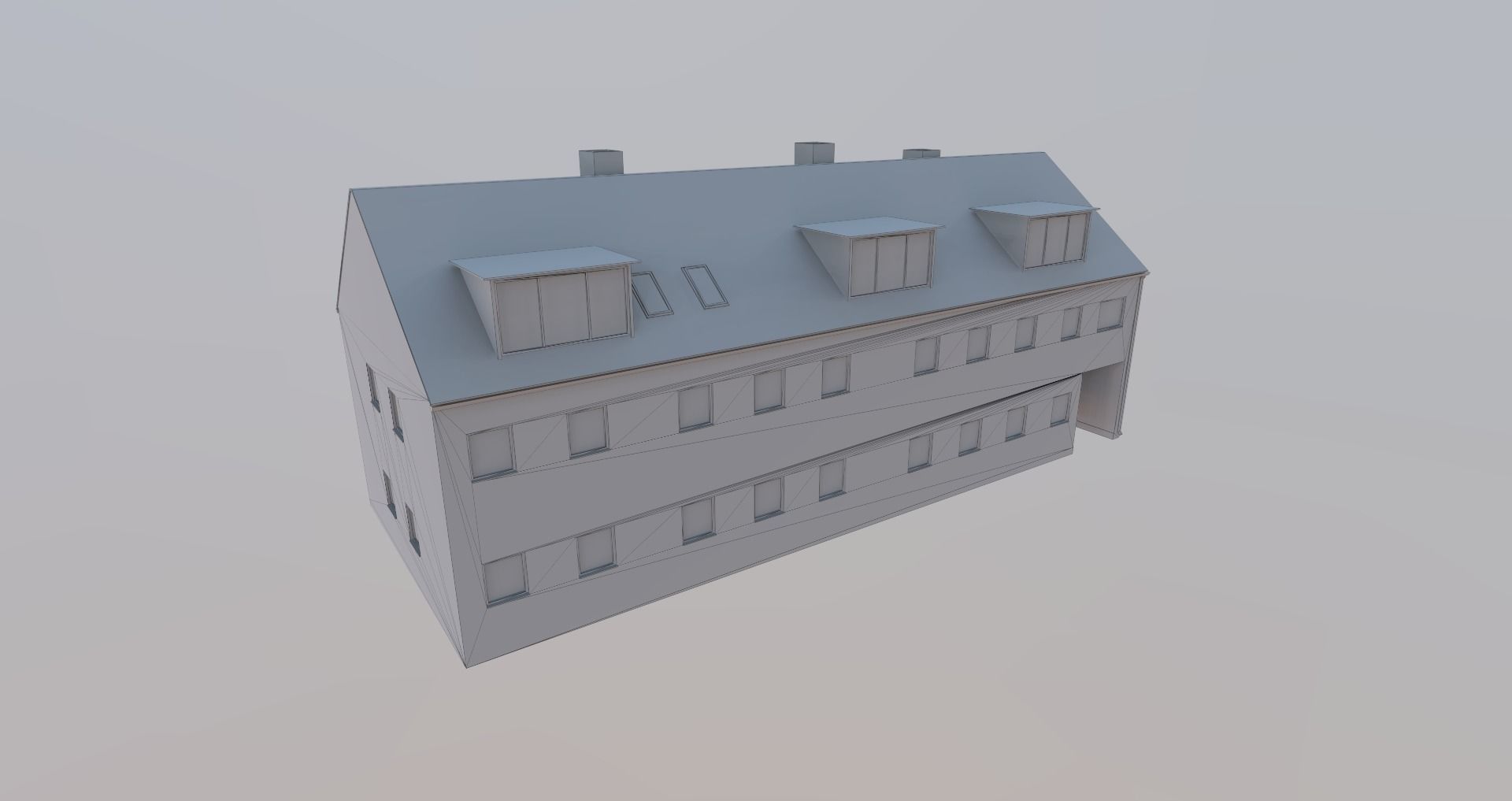 Low-Poly Background Buildings Pack Low-poly 3D model_50