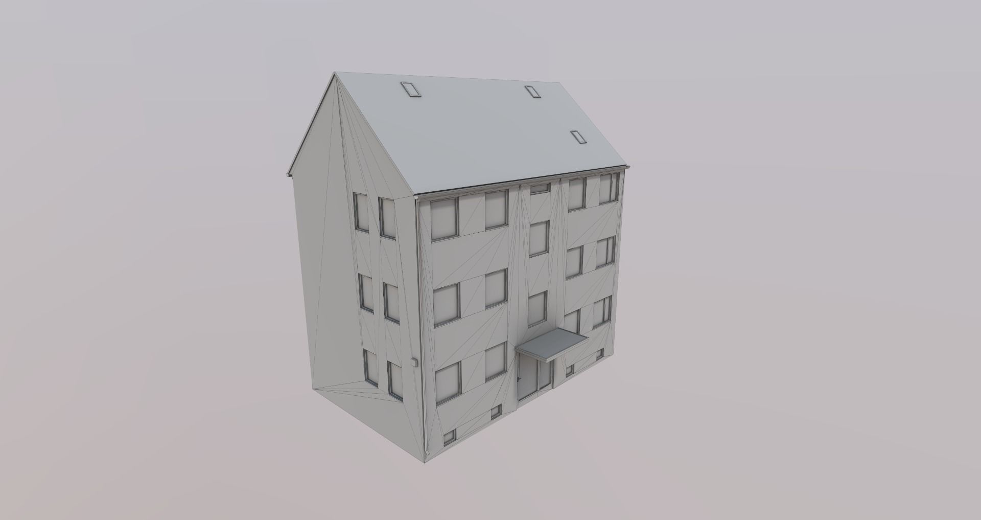 Low-Poly Background Buildings Pack Low-poly 3D model_45