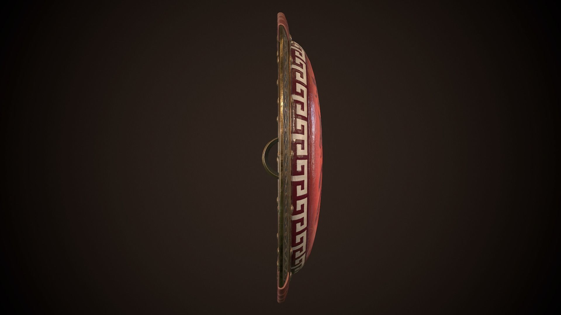 Hoplite Shield Cerberus Low-poly 3D model_19