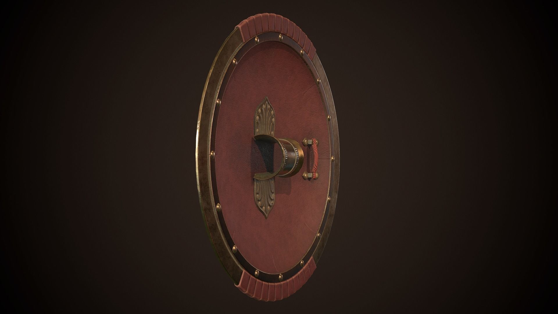 Hoplite Shield Cerberus Low-poly 3D model_9