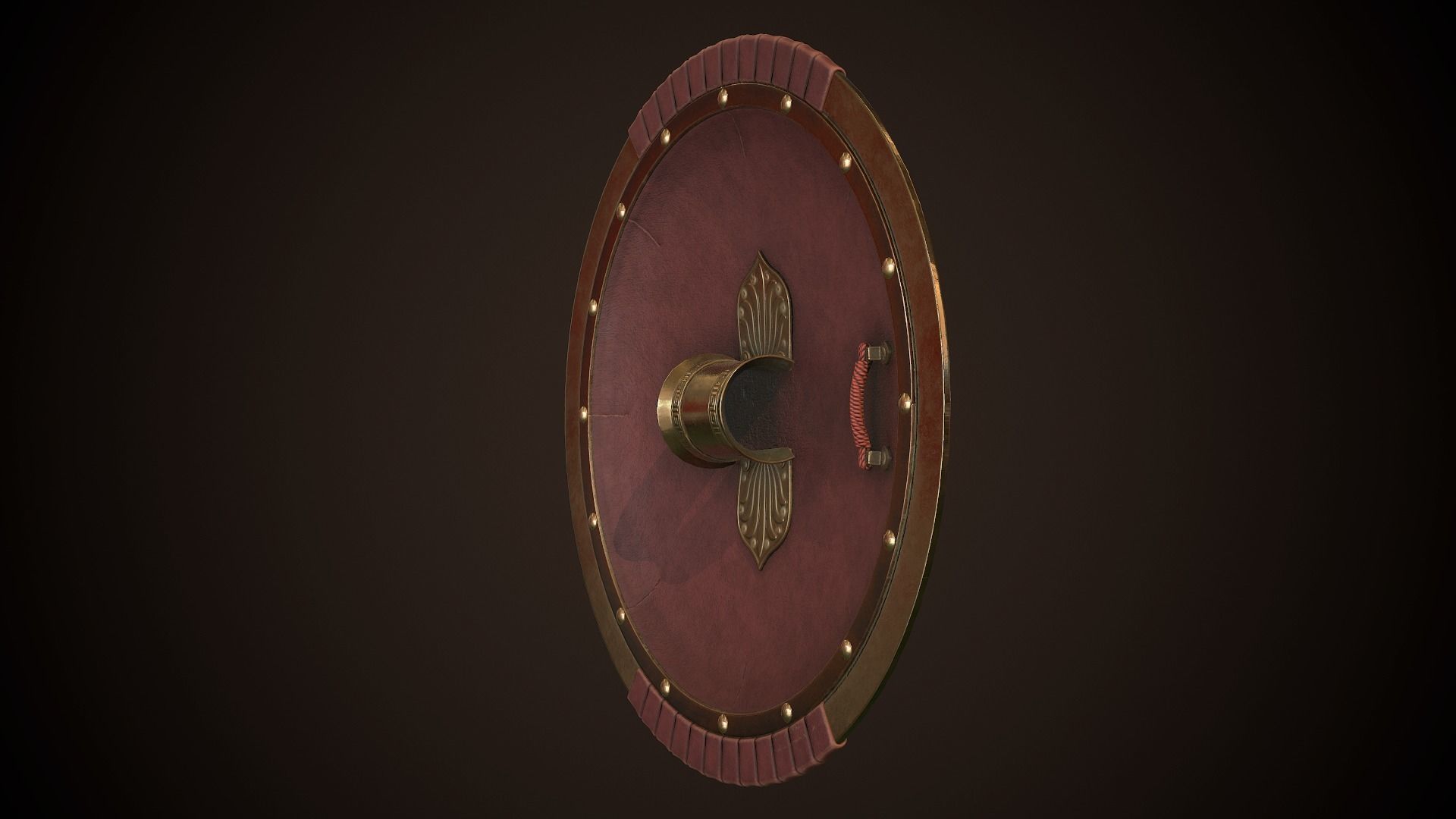 Hoplite Shield Cerberus Low-poly 3D model_17