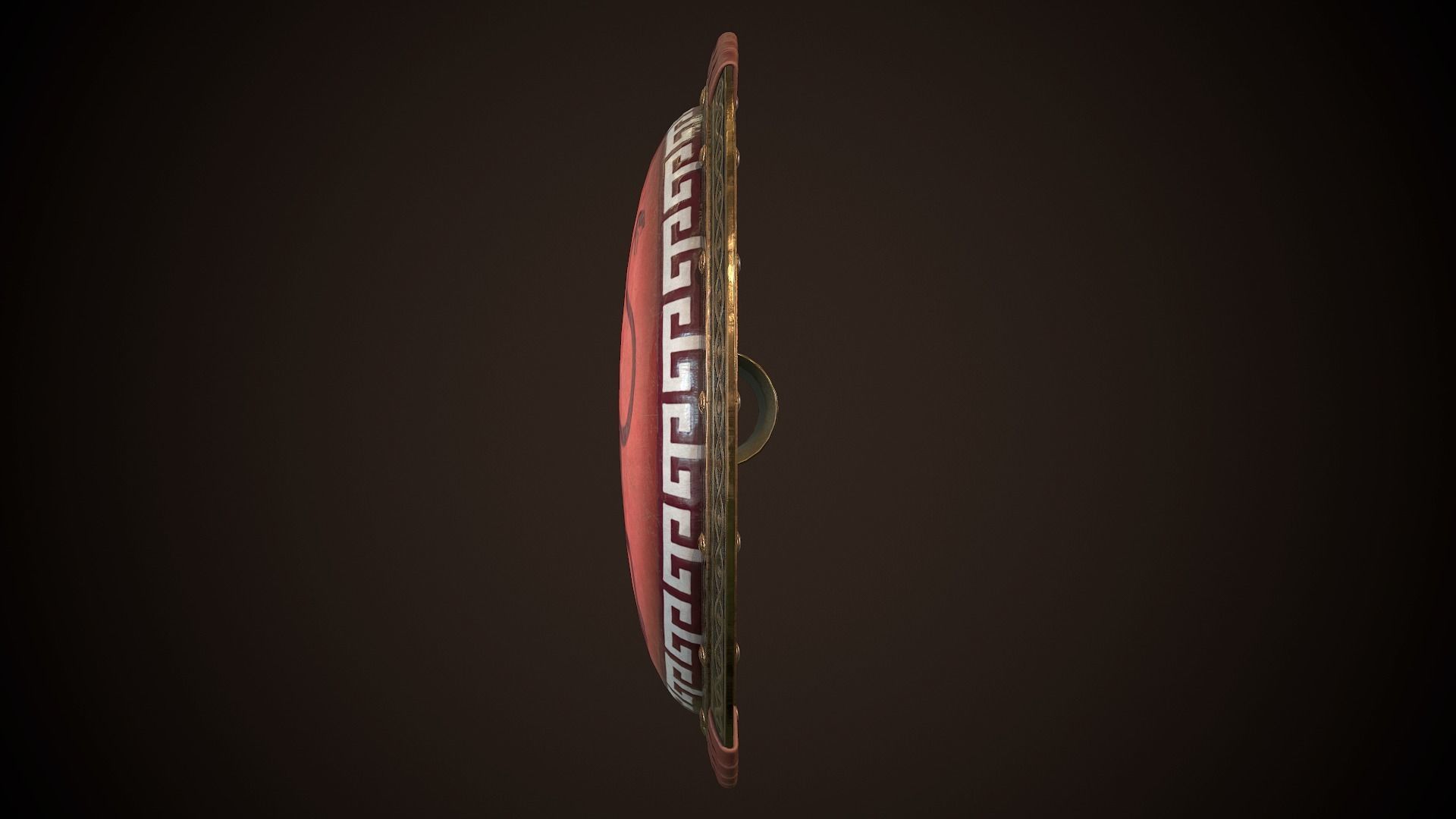 Hoplite Shield Cerberus Low-poly 3D model_7