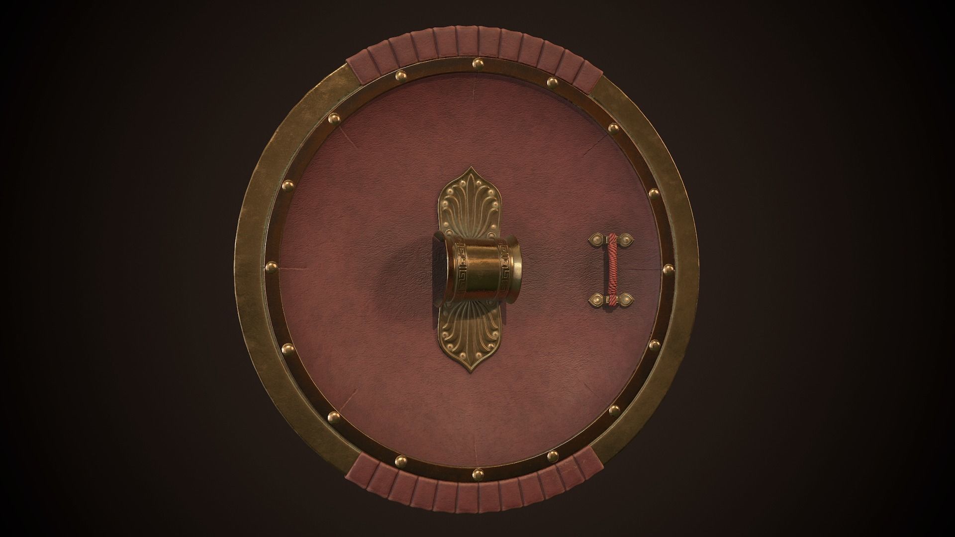 Hoplite Shield Cerberus Low-poly 3D model_12