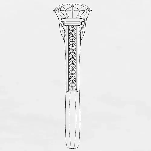 1 Carat brilliant cut with 2 Emeralds