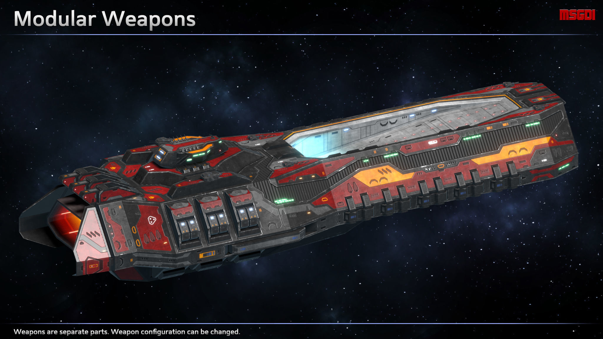 Spaceship Light Carrier Hatchet Low-poly 3D model_5