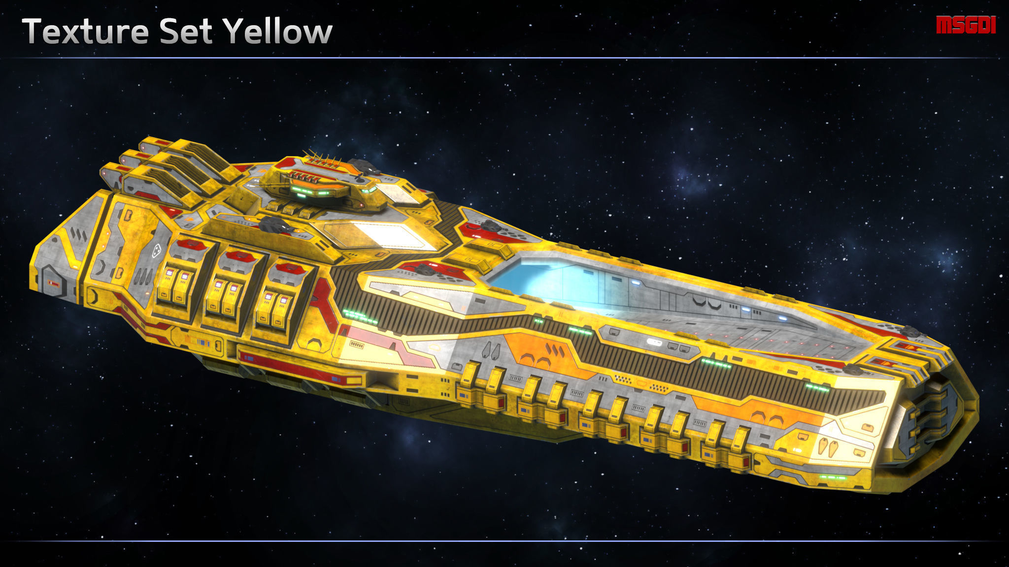 Spaceship Light Carrier Hatchet Low-poly 3D model_12