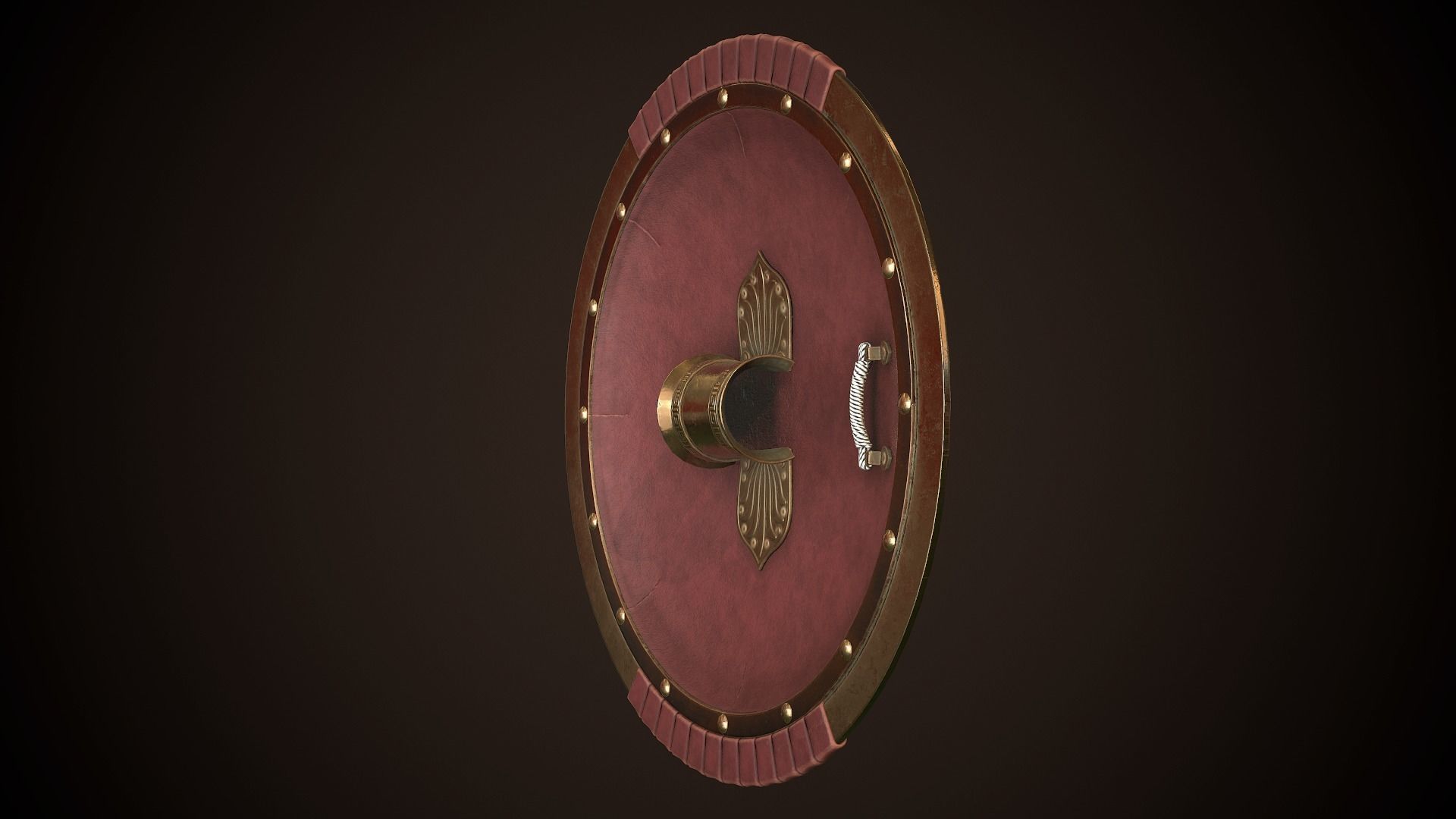 Hoplite Shield Athens Low-poly 3D model_17
