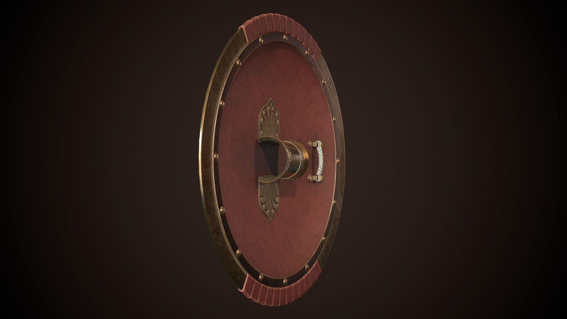 Hoplite Shield Athens Low-poly 3D model_9