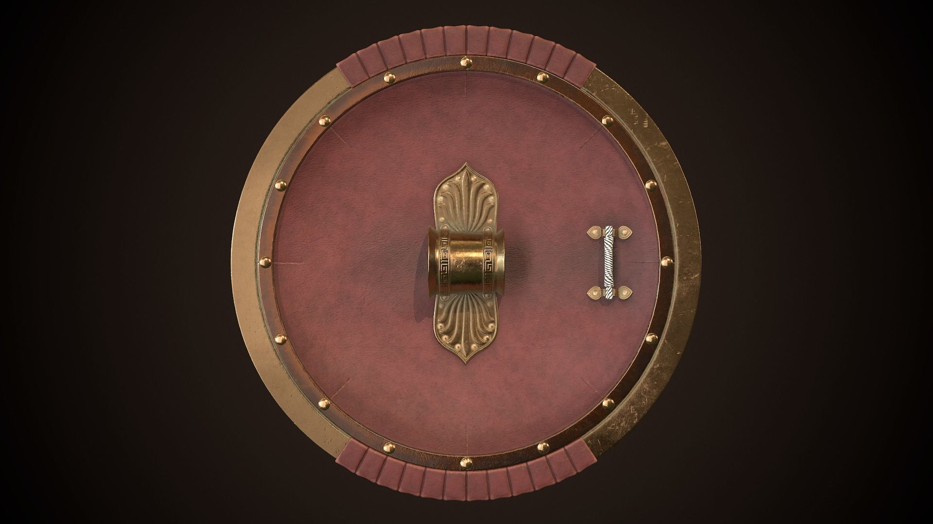 Hoplite Shield Athens Low-poly 3D model_13