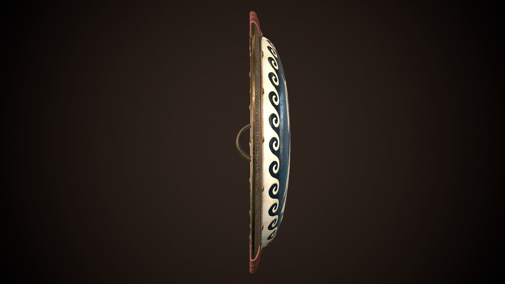 Hoplite Shield Athens Low-poly 3D model_19