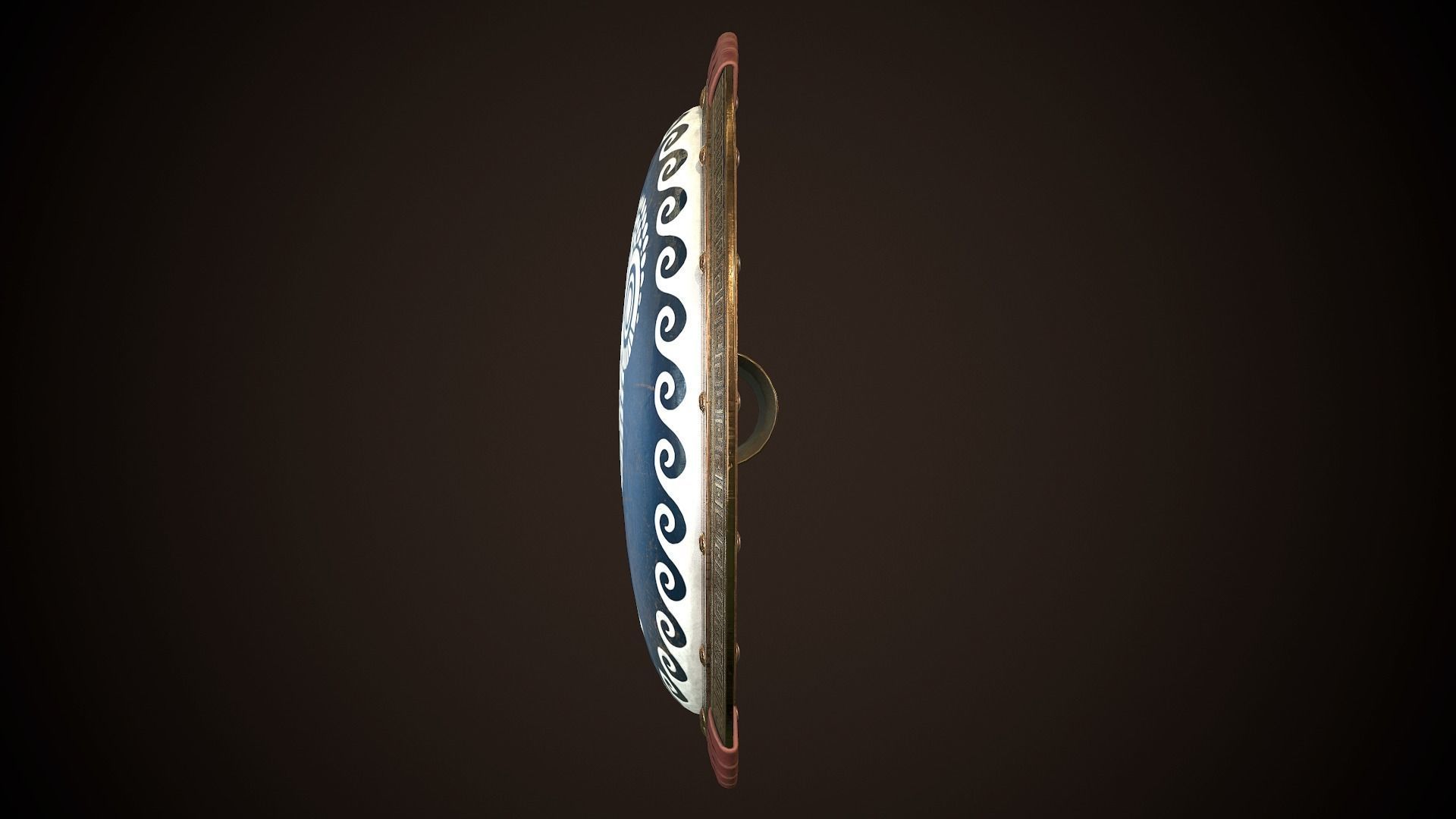 Hoplite Shield Athens Low-poly 3D model_7