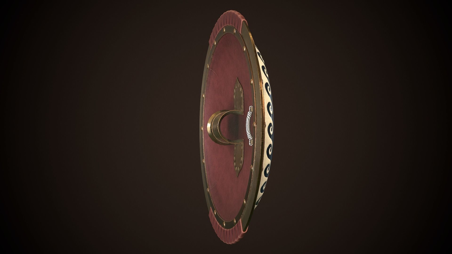 Hoplite Shield Athens Low-poly 3D model_18