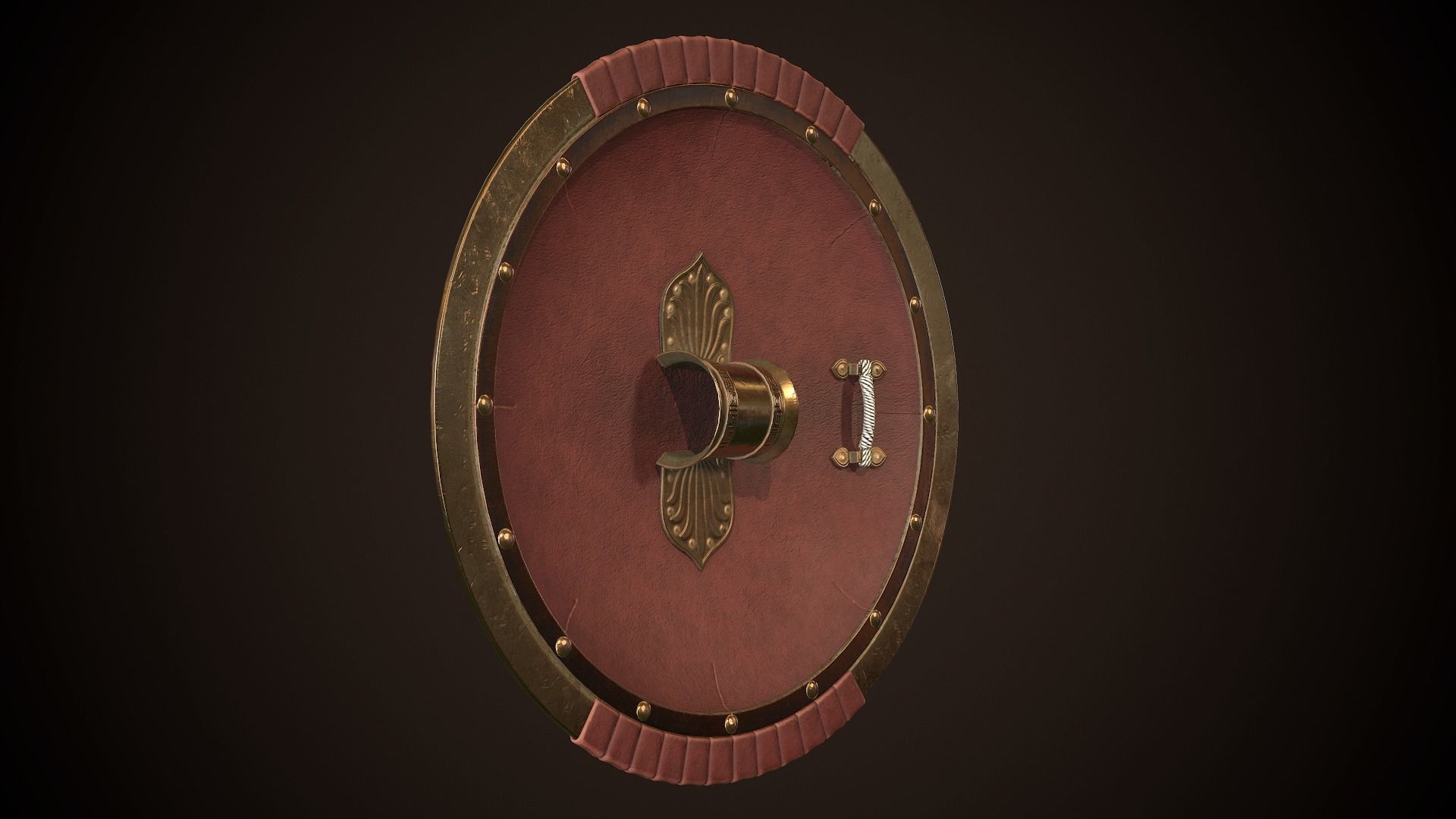 Hoplite Shield Athens Low-poly 3D model_10