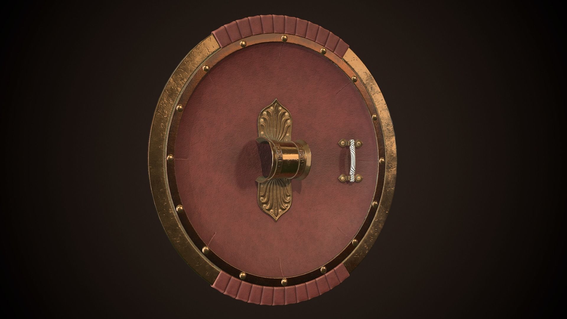 Hoplite Shield Athens Low-poly 3D model_11