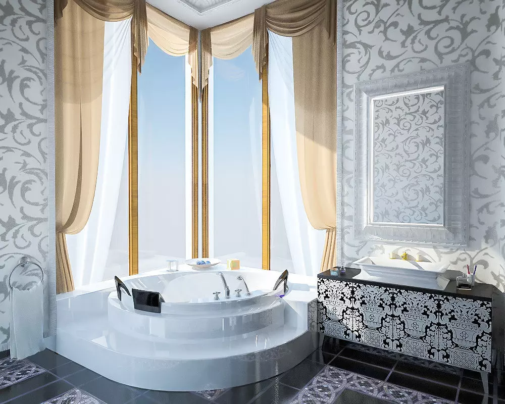 Luxury Bathroom Interior Low-poly 3D model