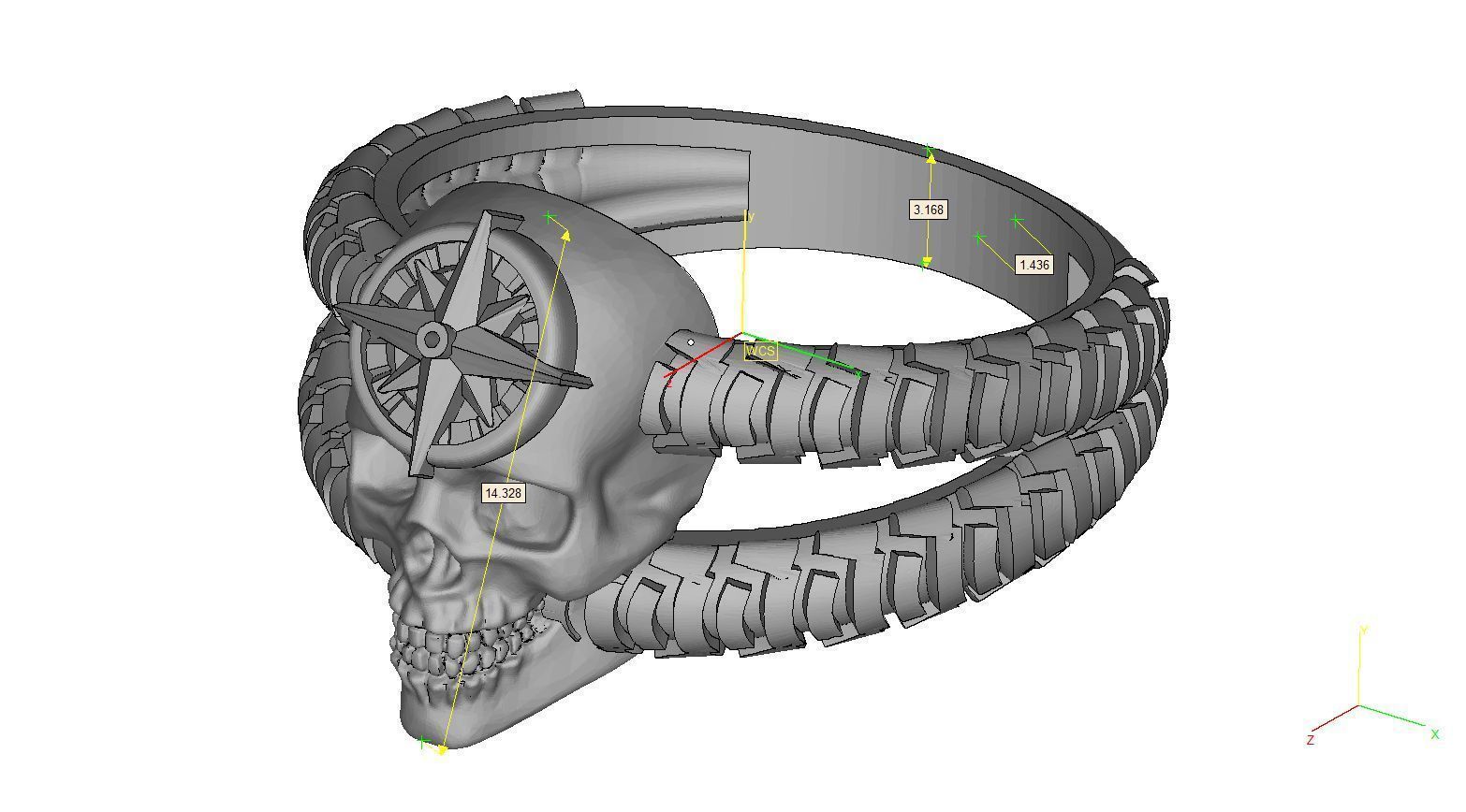 Ring-tire33 engagement ring with diamonds 3D print model_4