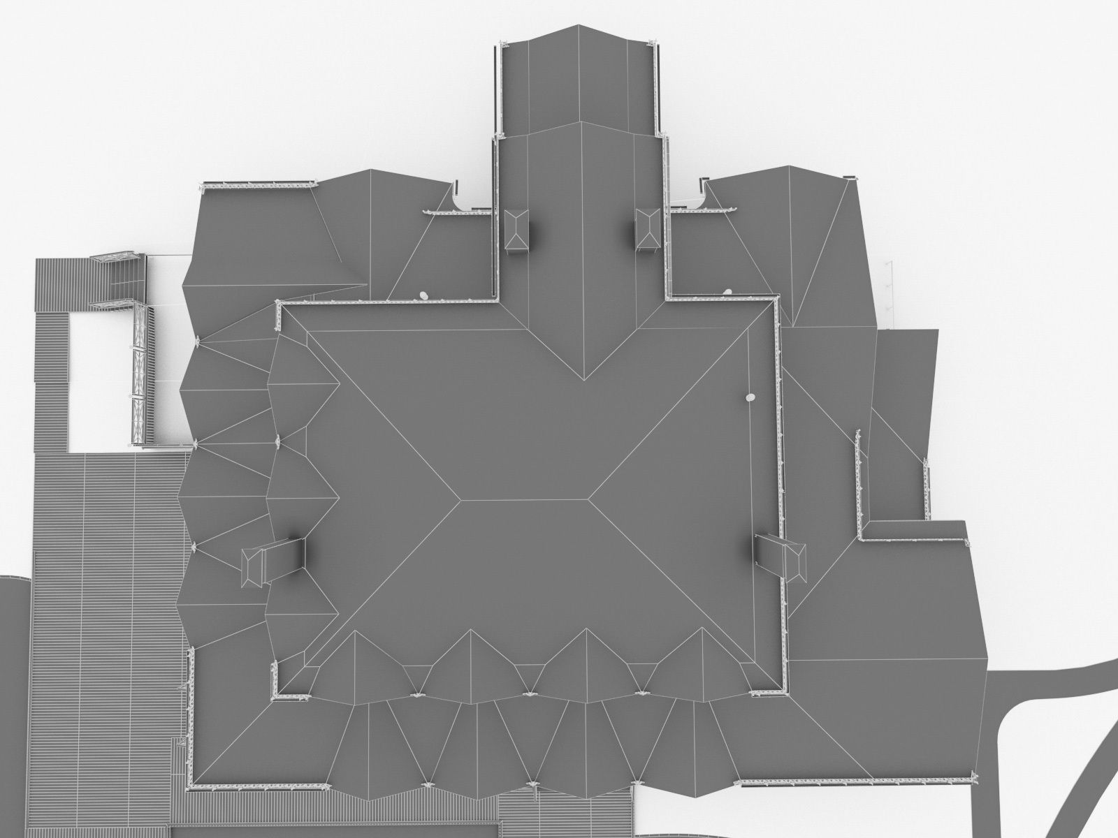 Chalet House  Low-poly 3D model_17