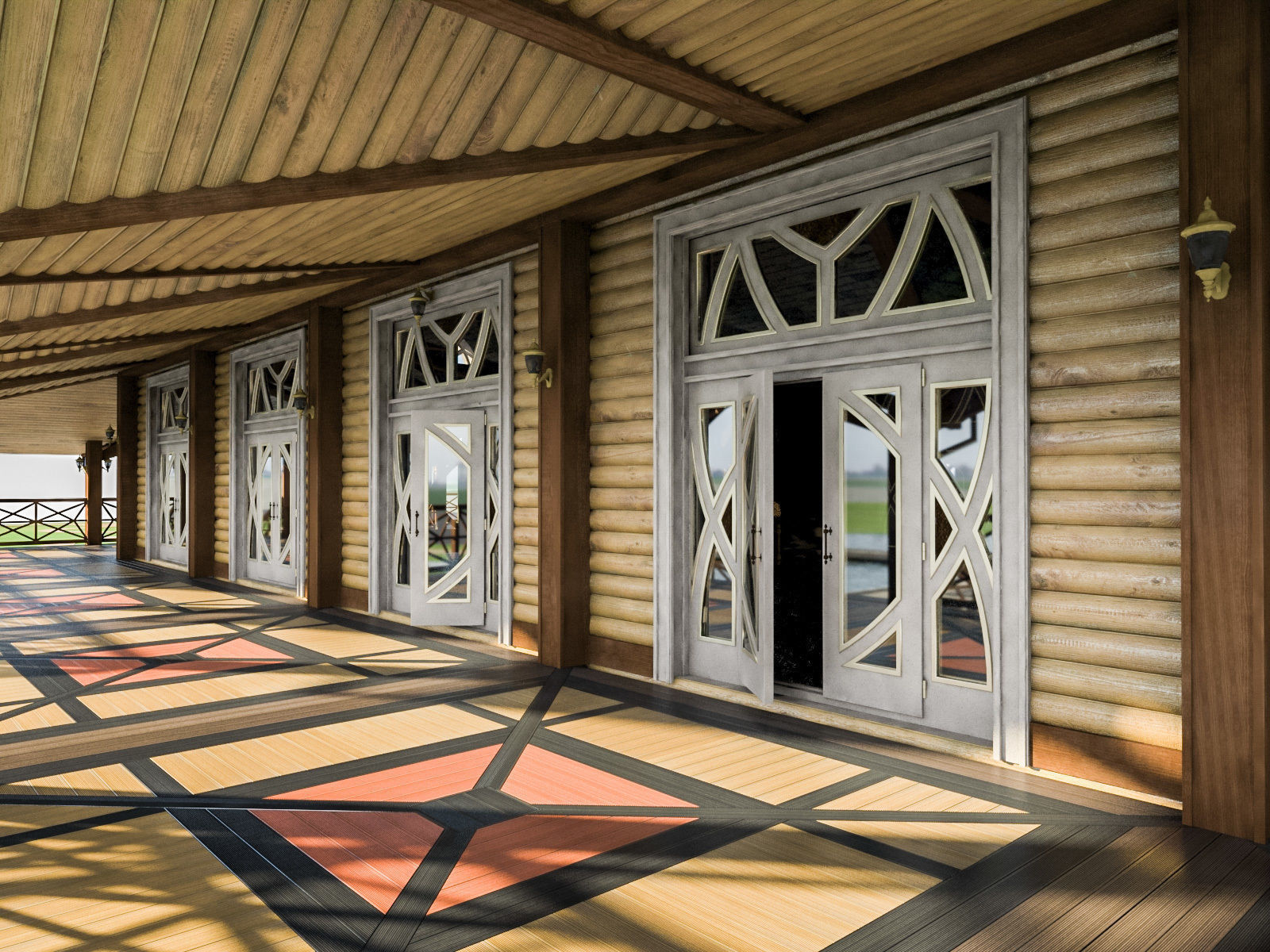 Chalet House  Low-poly 3D model_2