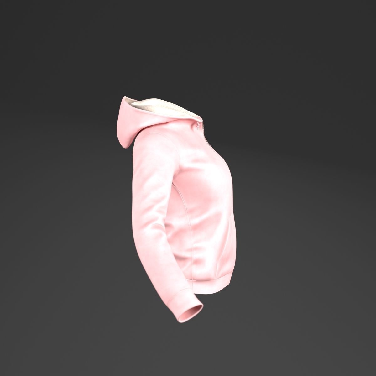 Hoody for woman Low-poly 3D model_9
