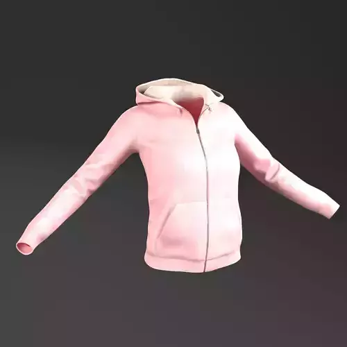 Hoody for woman Low-poly 3D model