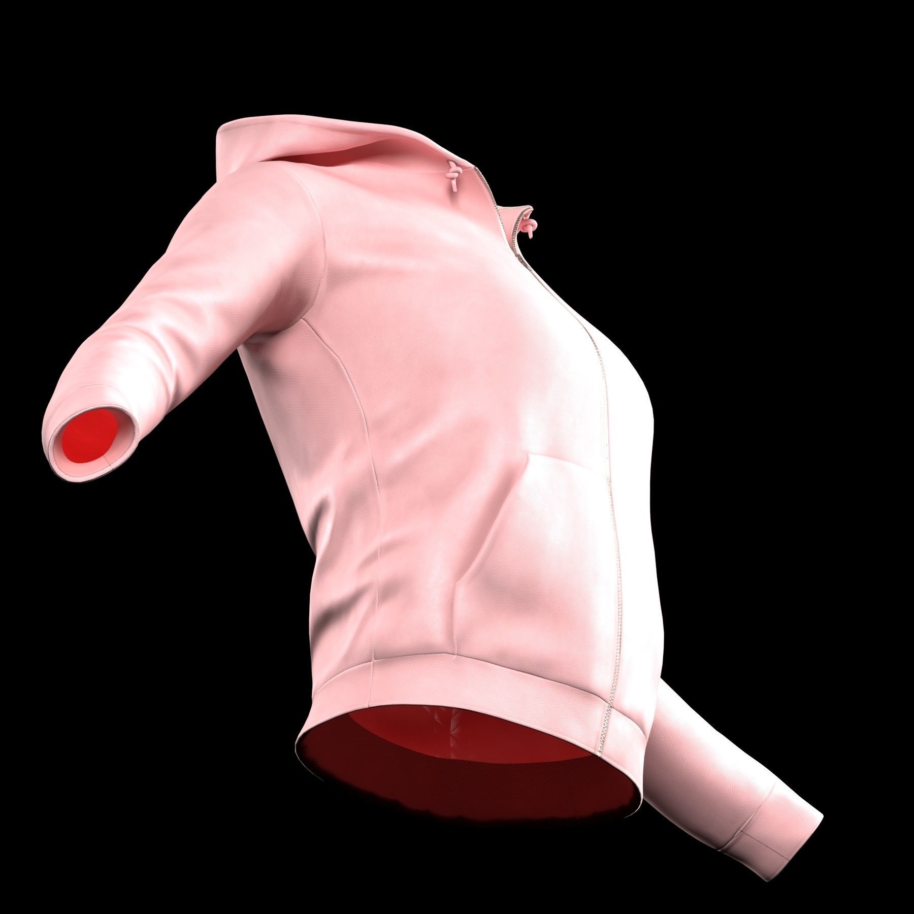 Hoody for woman Low-poly 3D model_7