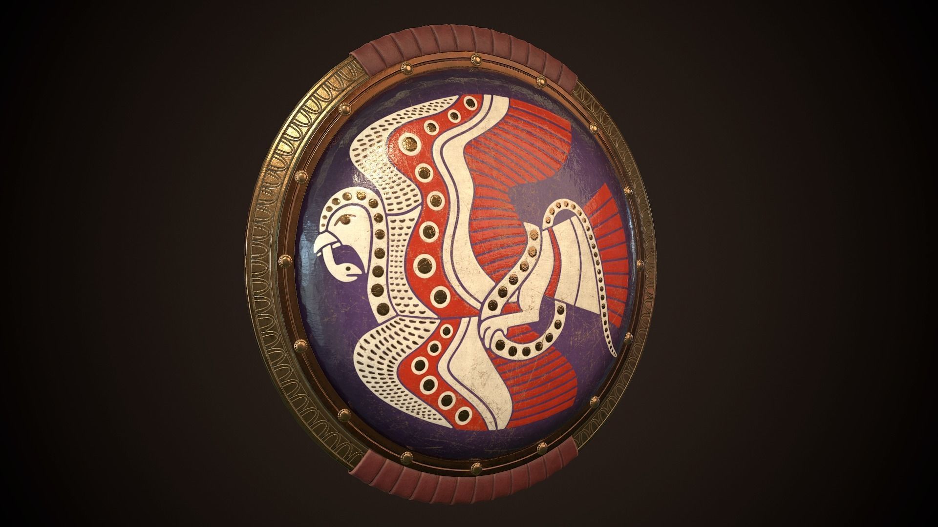 Hoplite Shield Bird Low-poly 3D model_23