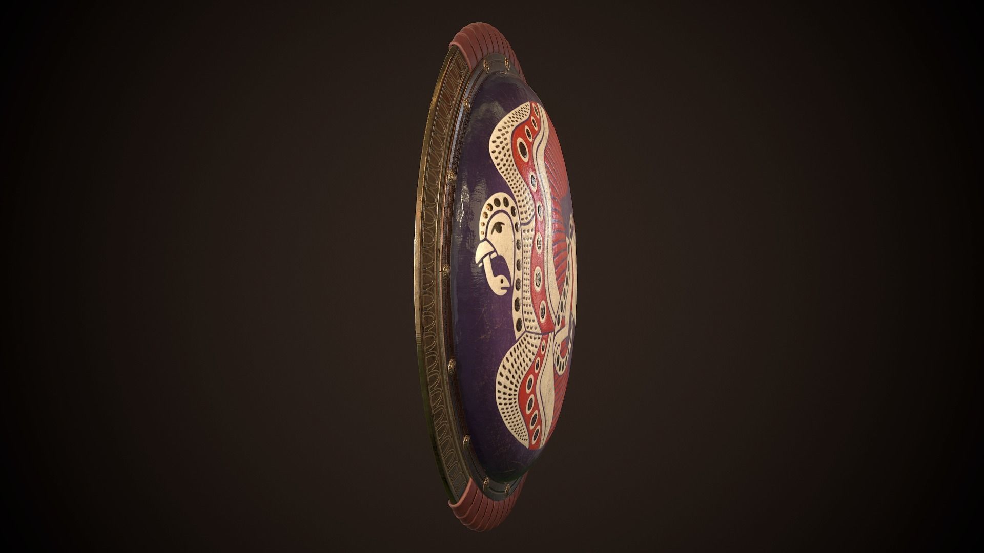 Hoplite Shield Bird Low-poly 3D model_20