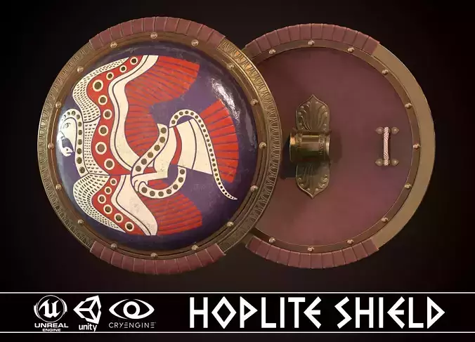 Hoplite Shield Bird Low-poly 3D model