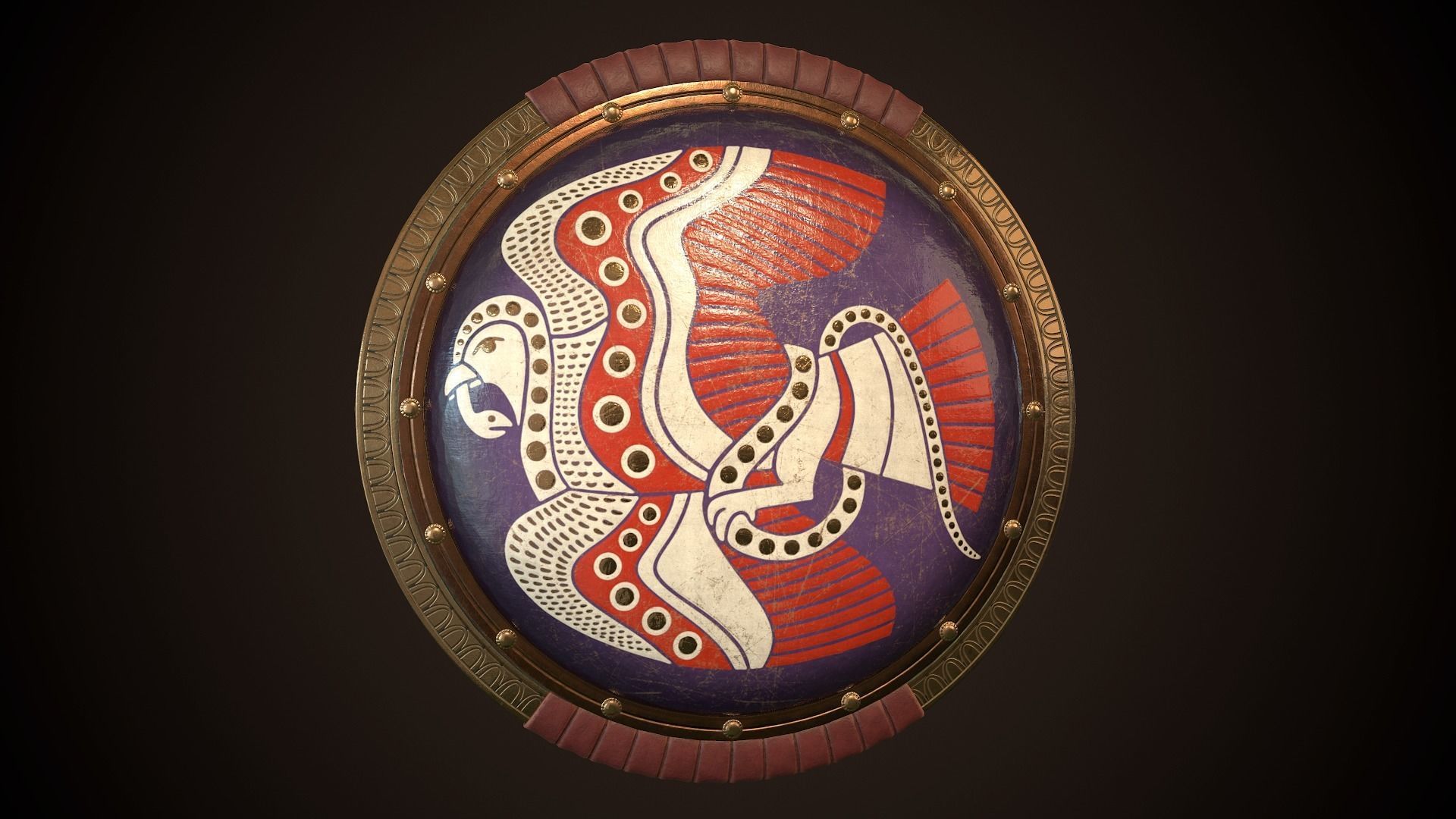 Hoplite Shield Bird Low-poly 3D model_24