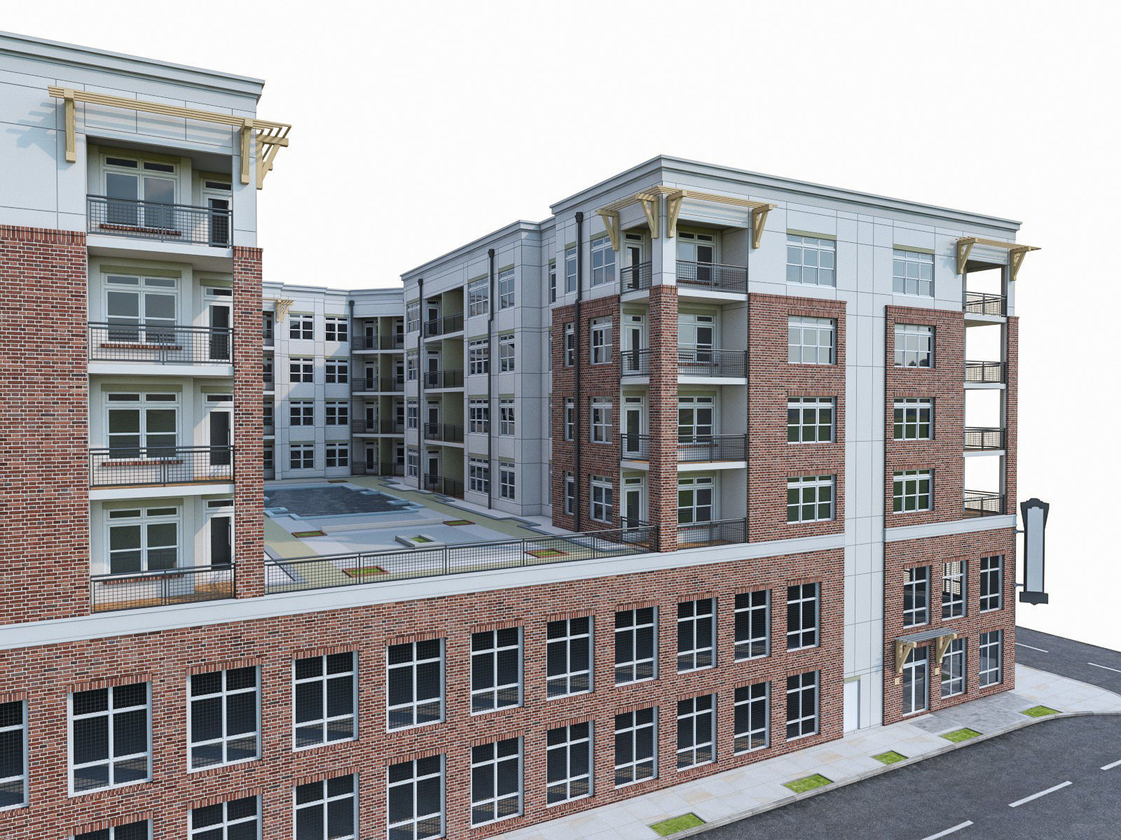 Apartment Complex 04 3D model_11