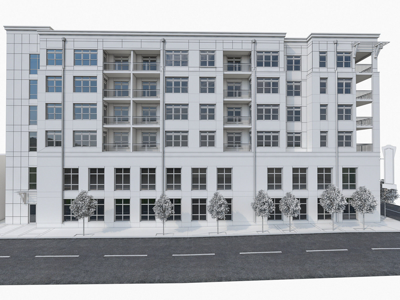 Apartment Complex 04 3D model_5