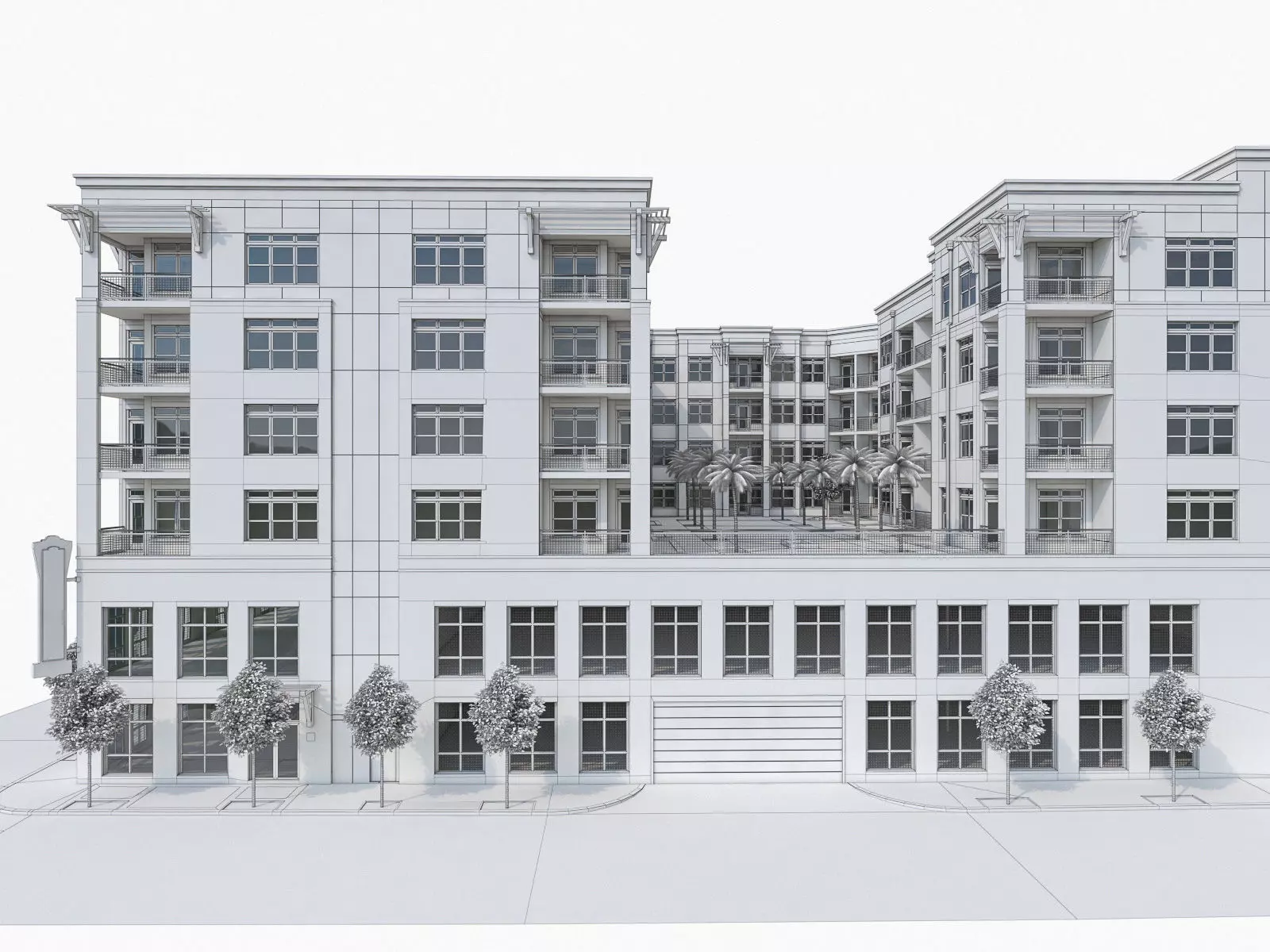 Apartment Complex 04 3D model_0
